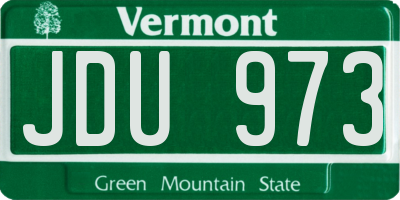 VT license plate JDU973