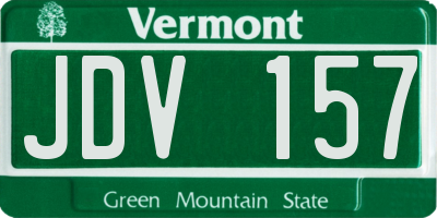 VT license plate JDV157
