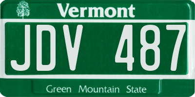 VT license plate JDV487
