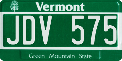 VT license plate JDV575