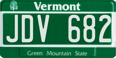 VT license plate JDV682