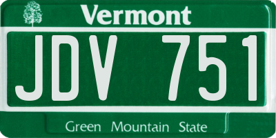 VT license plate JDV751