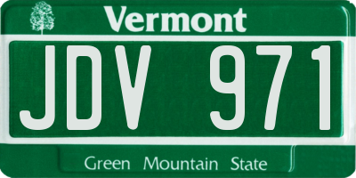 VT license plate JDV971