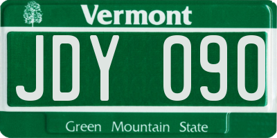 VT license plate JDY090