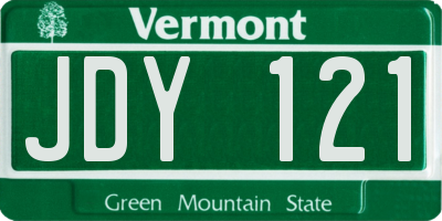 VT license plate JDY121