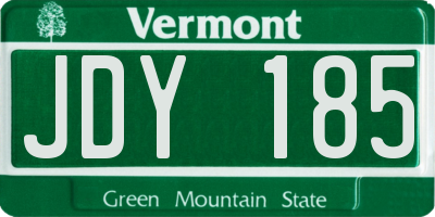VT license plate JDY185