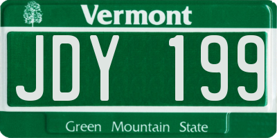 VT license plate JDY199