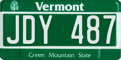 VT license plate JDY487