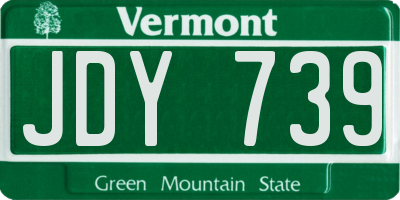 VT license plate JDY739