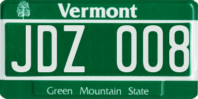 VT license plate JDZ008