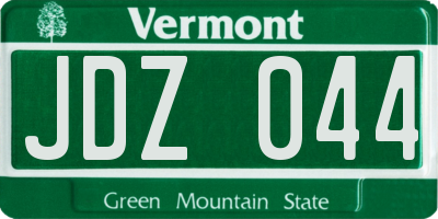 VT license plate JDZ044