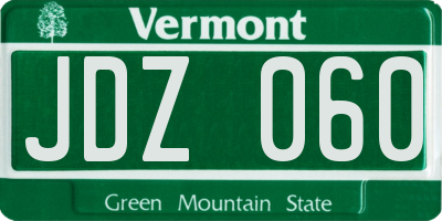 VT license plate JDZ060