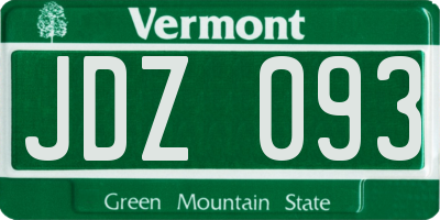VT license plate JDZ093