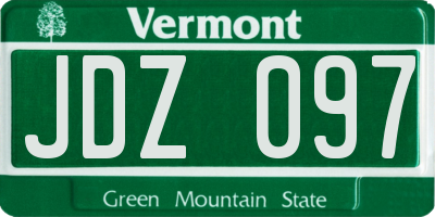 VT license plate JDZ097