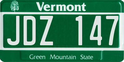 VT license plate JDZ147