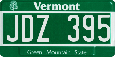 VT license plate JDZ395