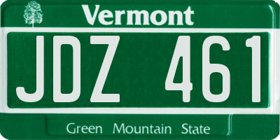 VT license plate JDZ461