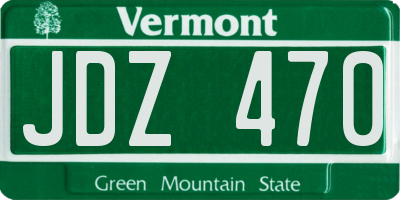 VT license plate JDZ470