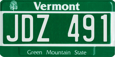 VT license plate JDZ491