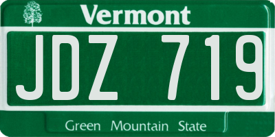 VT license plate JDZ719