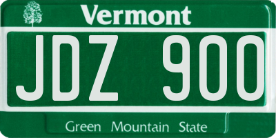 VT license plate JDZ900