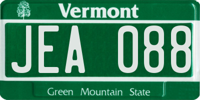 VT license plate JEA088