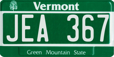 VT license plate JEA367