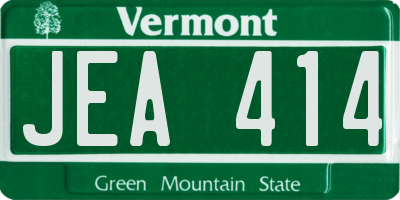 VT license plate JEA414