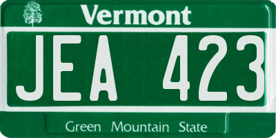 VT license plate JEA423