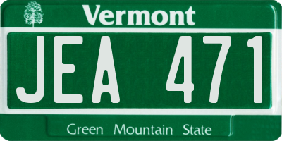 VT license plate JEA471