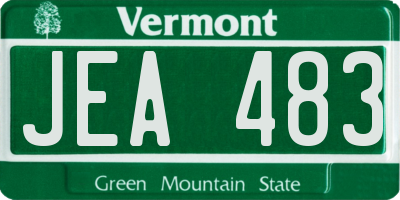 VT license plate JEA483
