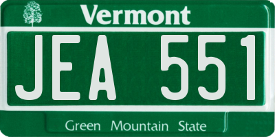 VT license plate JEA551