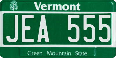 VT license plate JEA555