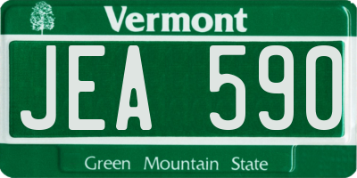 VT license plate JEA590