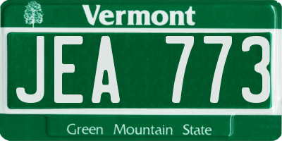 VT license plate JEA773