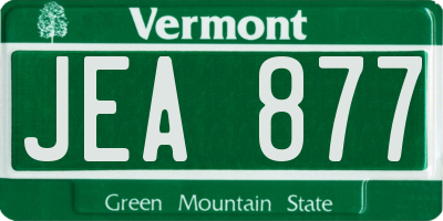 VT license plate JEA877