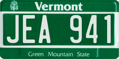 VT license plate JEA941