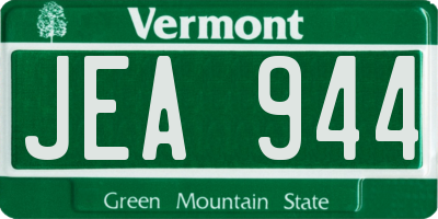 VT license plate JEA944