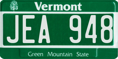 VT license plate JEA948