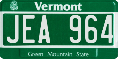 VT license plate JEA964