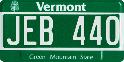 VT license plate JEB440