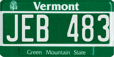 VT license plate JEB483