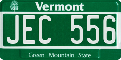 VT license plate JEC556