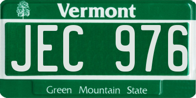 VT license plate JEC976