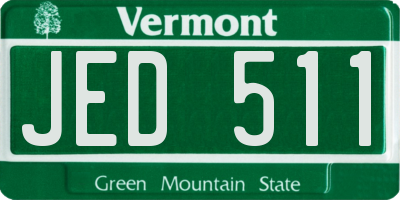 VT license plate JED511