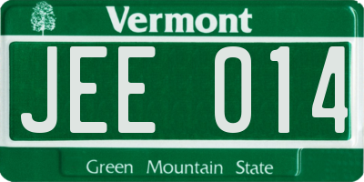 VT license plate JEE014