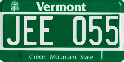 VT license plate JEE055