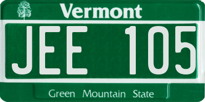 VT license plate JEE105