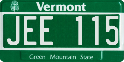 VT license plate JEE115