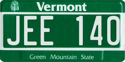 VT license plate JEE140